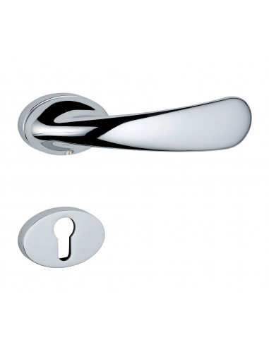 Paire de béquilles Gran prix pour porte, carré 7mm, chromé poli - THIRARD Paire de béquilles Gran prix pour porte, carré 7mm, chromé poli - THIRARD