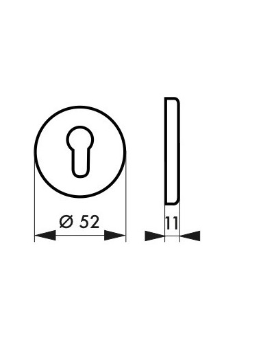 Paire de rosaces rondes, trou de cylindre, chromé poli - THIRARD Paire de rosaces rondes, trou de cylindre, chromé poli - THIRARD