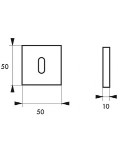 Paire de rosaces Double Fifty, trou de cylindre, nickelé satiné - THIRARD 2