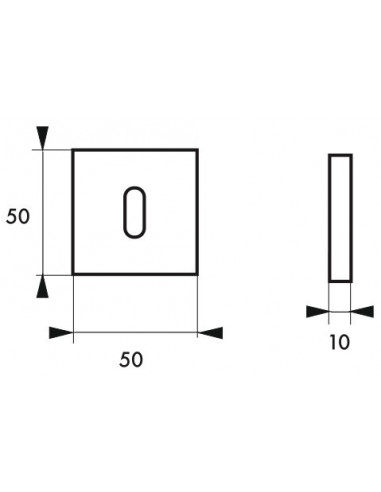 Paire de rosaces, trou de clé, chromé poli - THIRARD Paire de rosaces, trou de clé, chromé poli - THIRARD