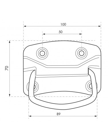 Poignée de malle, acier, zingué - THIRARD Poignée de malle, acier, zingué - THIRARD